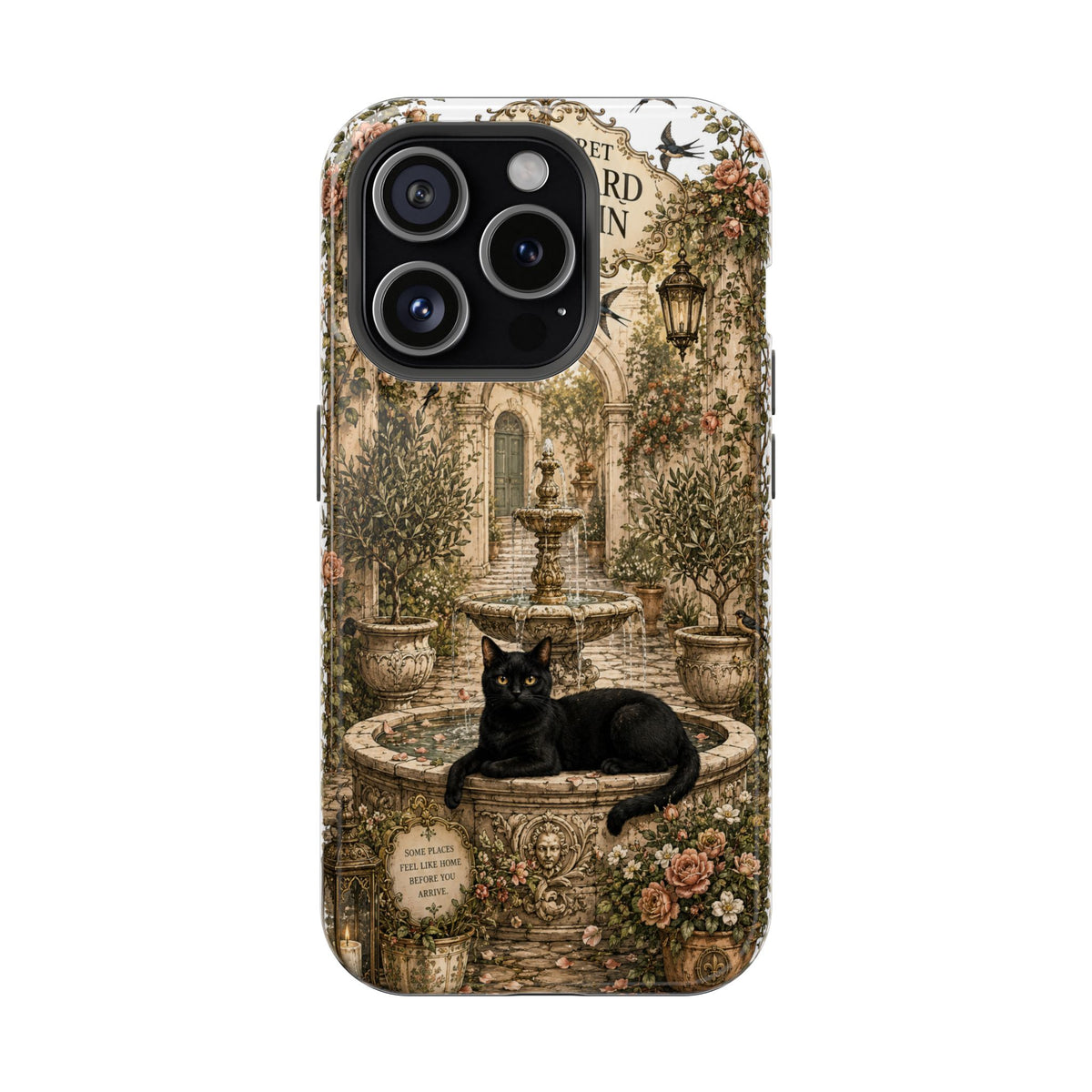 The Secret Courtyard Fountain | Cat Mom Collection Phone case