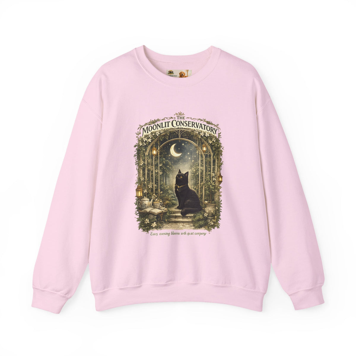 The Moonlit Conservatory Black Cat Sweatshirt | Cat Mom Collection