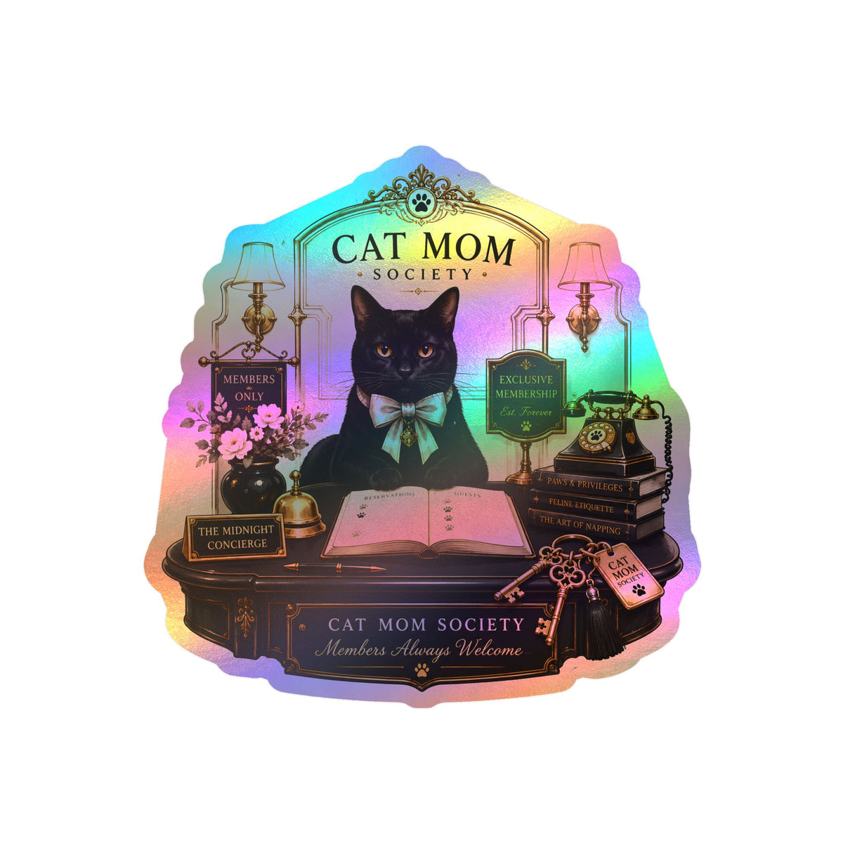 The Midnight Concierge | Cat Mom Collection Sticker
