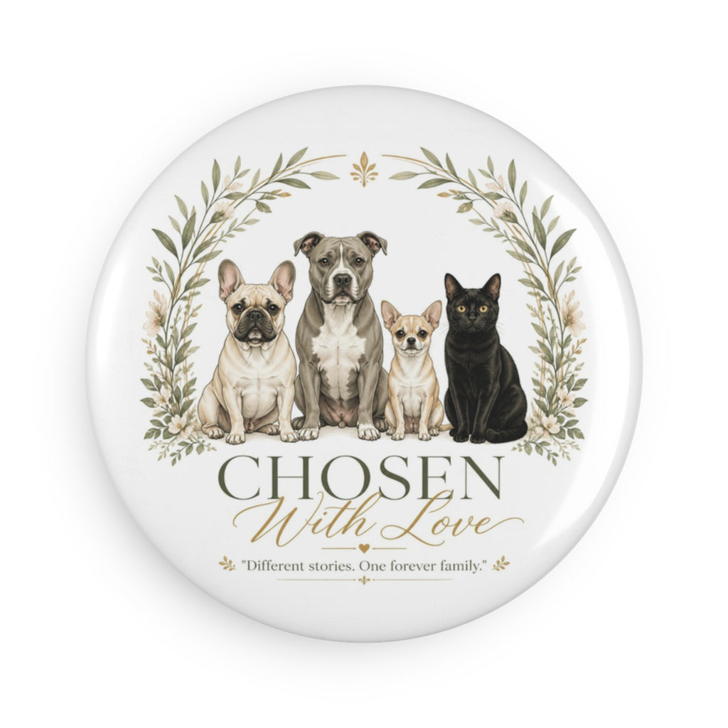 CHOSEN WITH LOVE  | Button Magnet, Round (1 & 10 pcs)