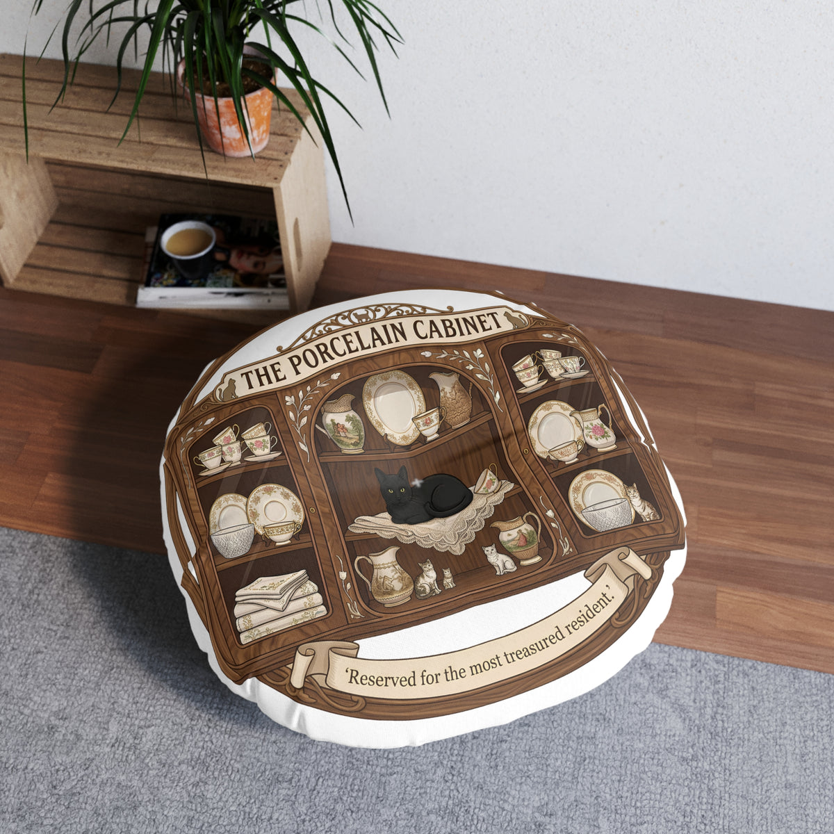 The Porcelain Cabinet | Cat Mom Collection Pillow