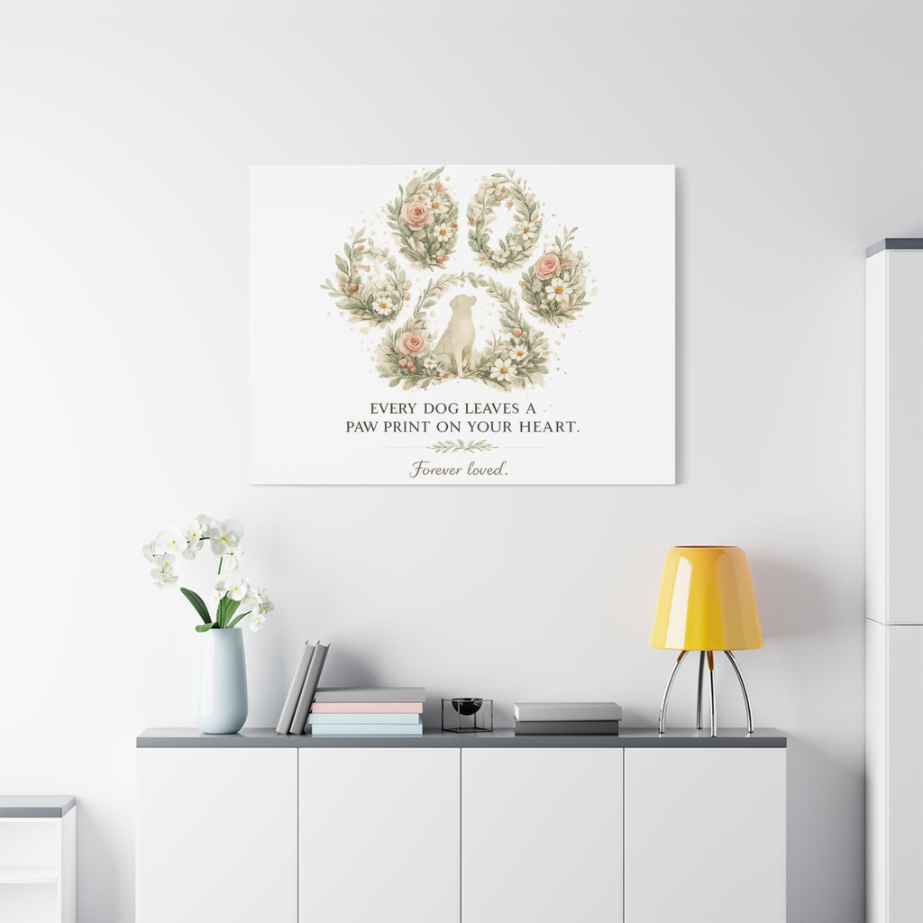 Every Dog Leaves a Paw Print | Matte Canvas, Stretched, 1.25"