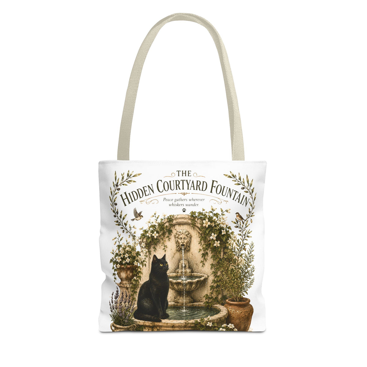 The Hidden Courtyard Fountain | Cat Mom Collection Totebag