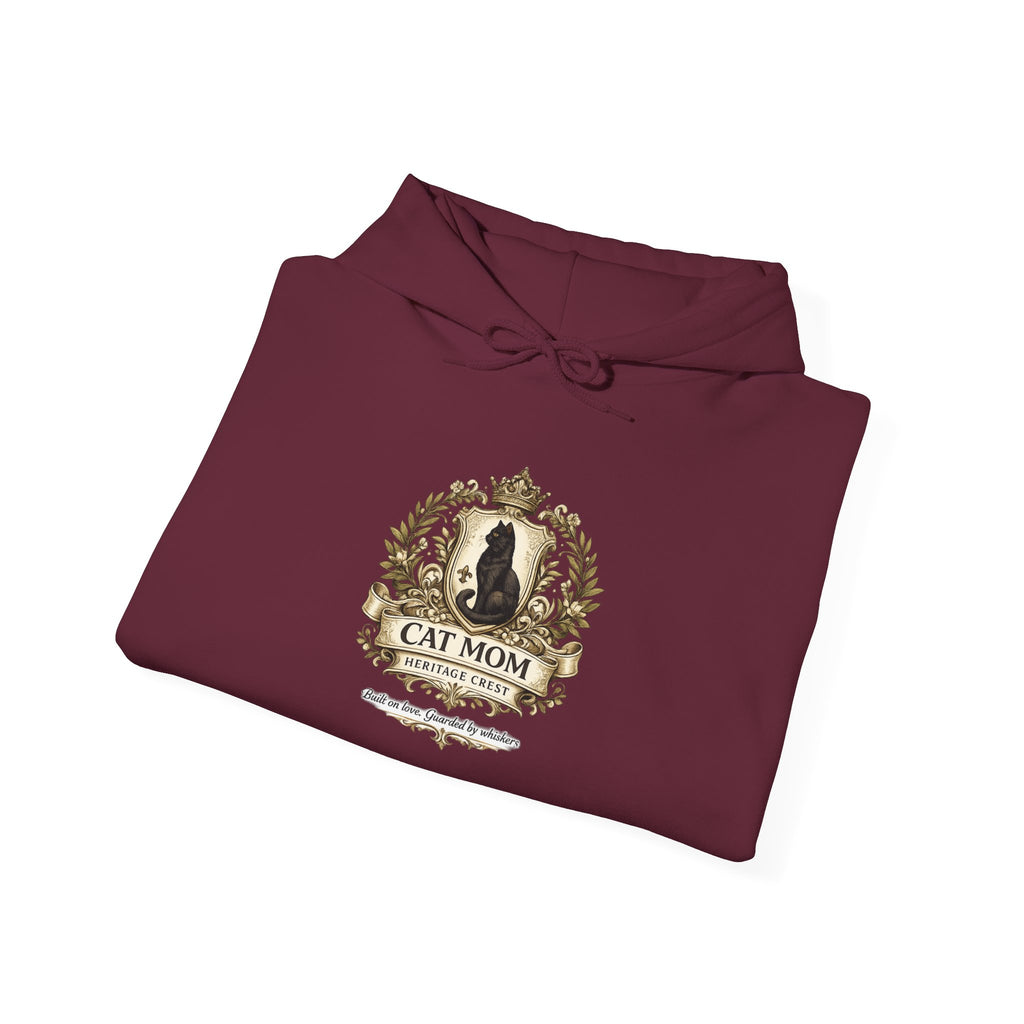 Cat Mom Heritage Crest | Gildan Heavy Blend™ Hoodie (18500)