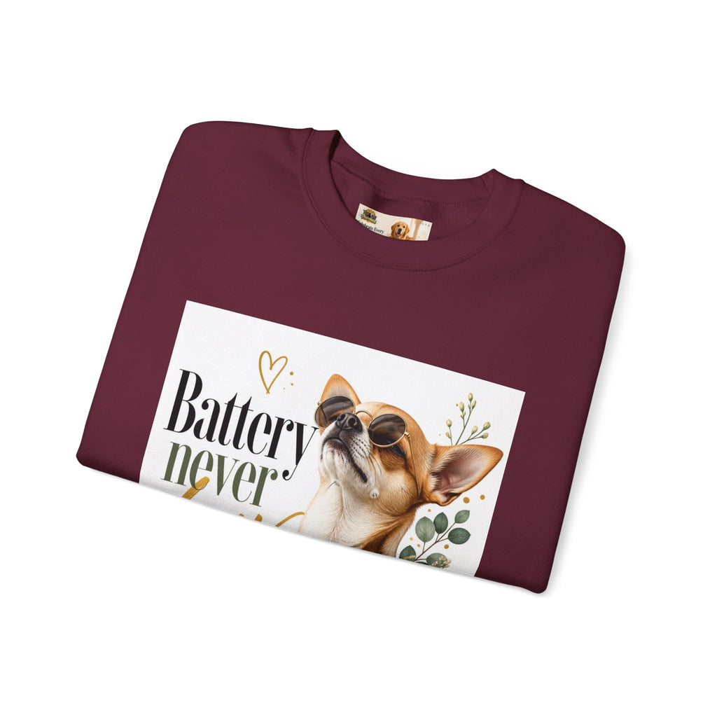 Battery never low | Fun Collection Sweatshirt