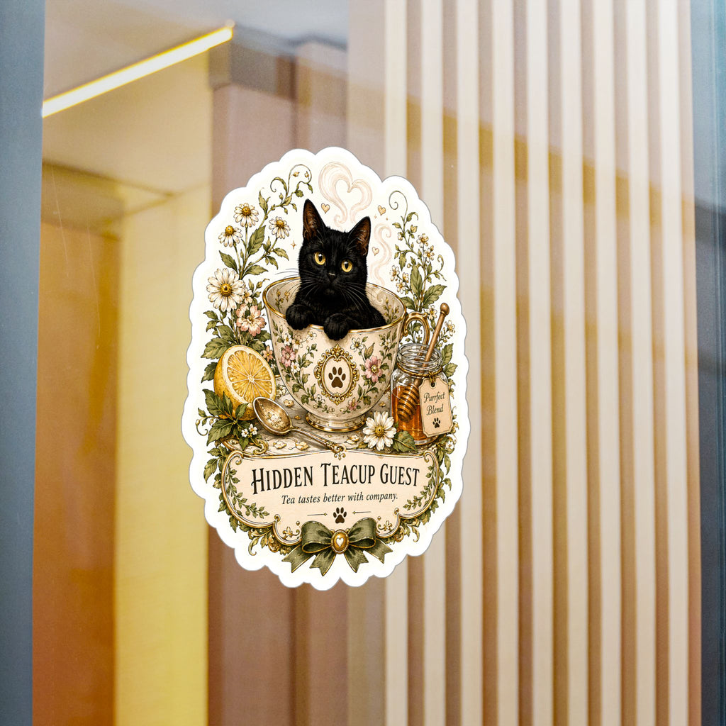 THE HIDDEN TEACUP GUEST | Kiss-Cut Vinyl Decals Sticker