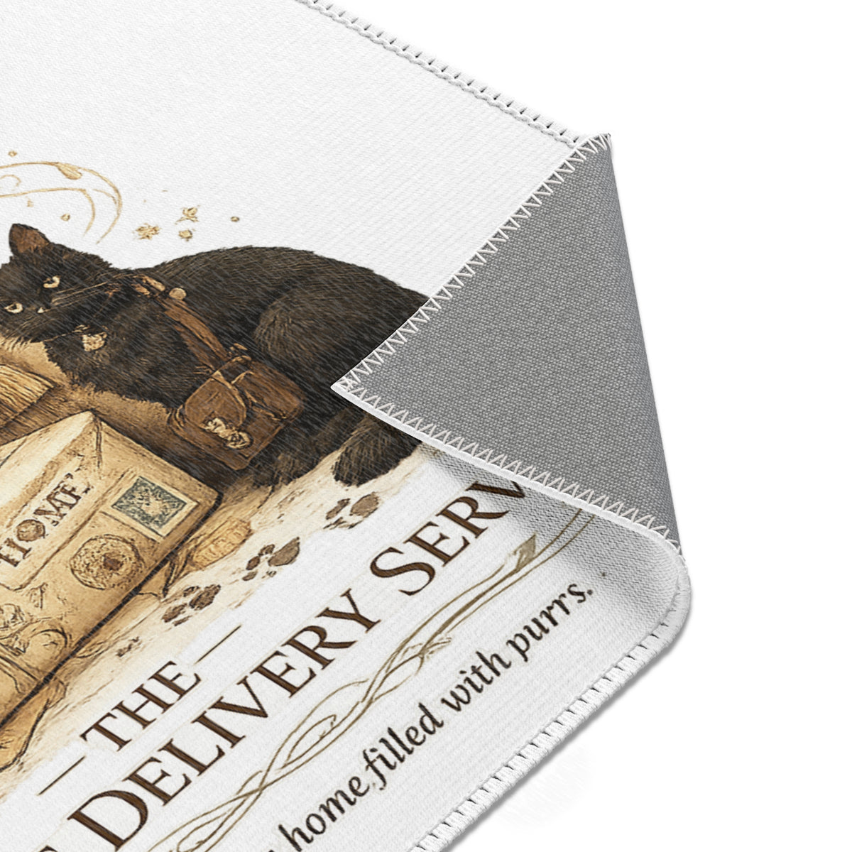 Midnight Delivery Service | Cat Mom Area Rugs