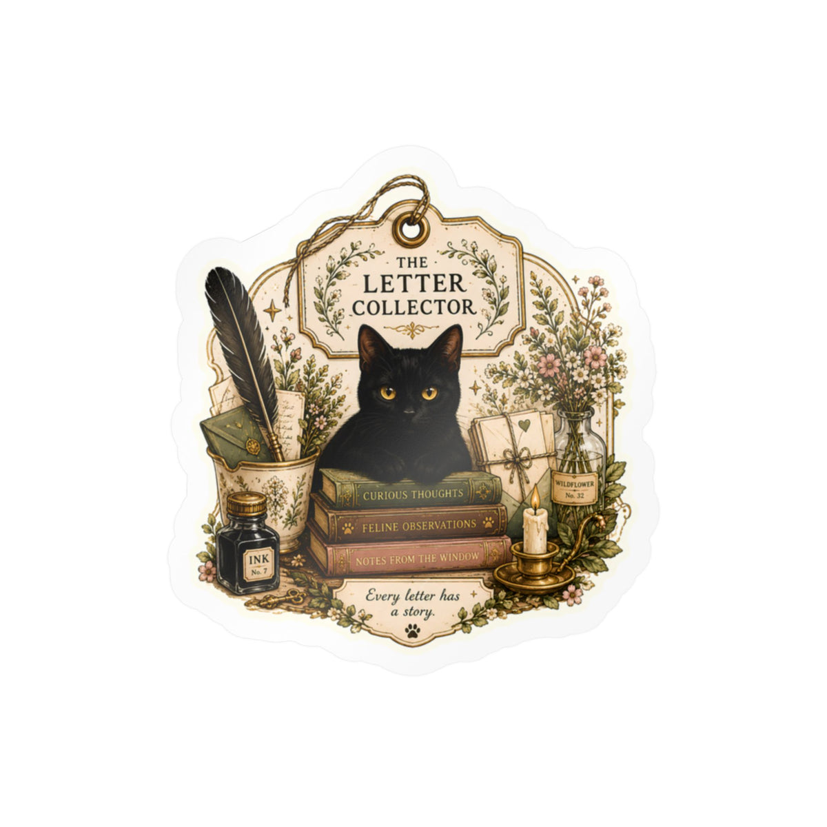 The Letter Collector | Cat Mom Collection Sticker