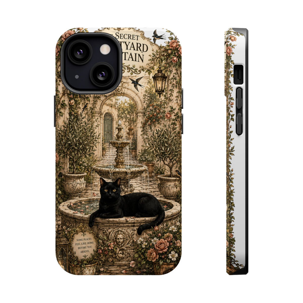 The Secret Courtyard Fountain | Cat Mom Collection Phone case