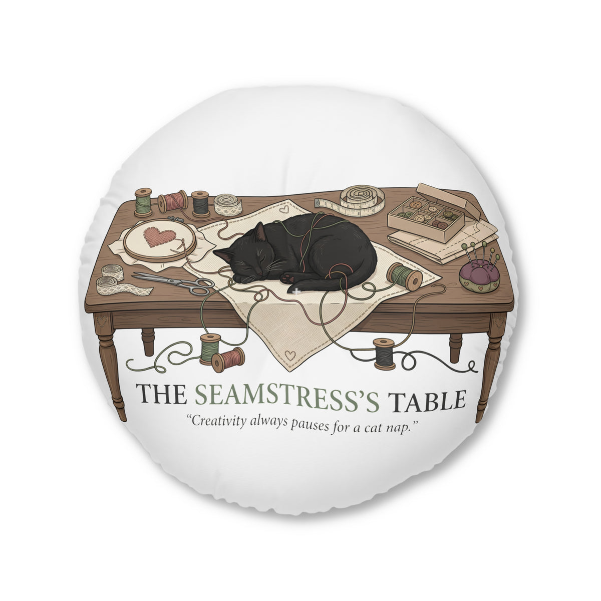 The Seamstress's Table | Cat Mom Collection Pillow