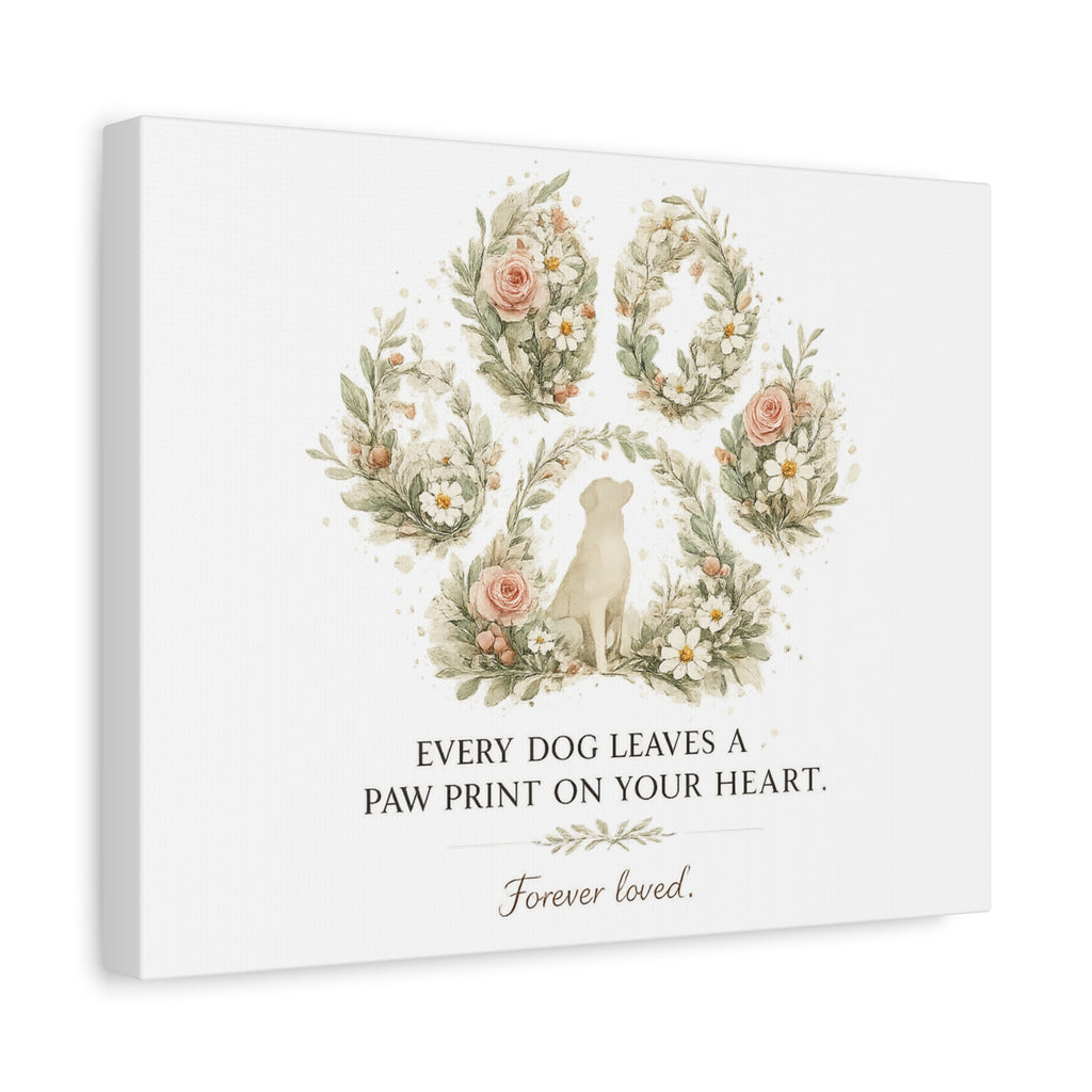 Every Dog Leaves a Paw Print | Matte Canvas, Stretched, 1.25"