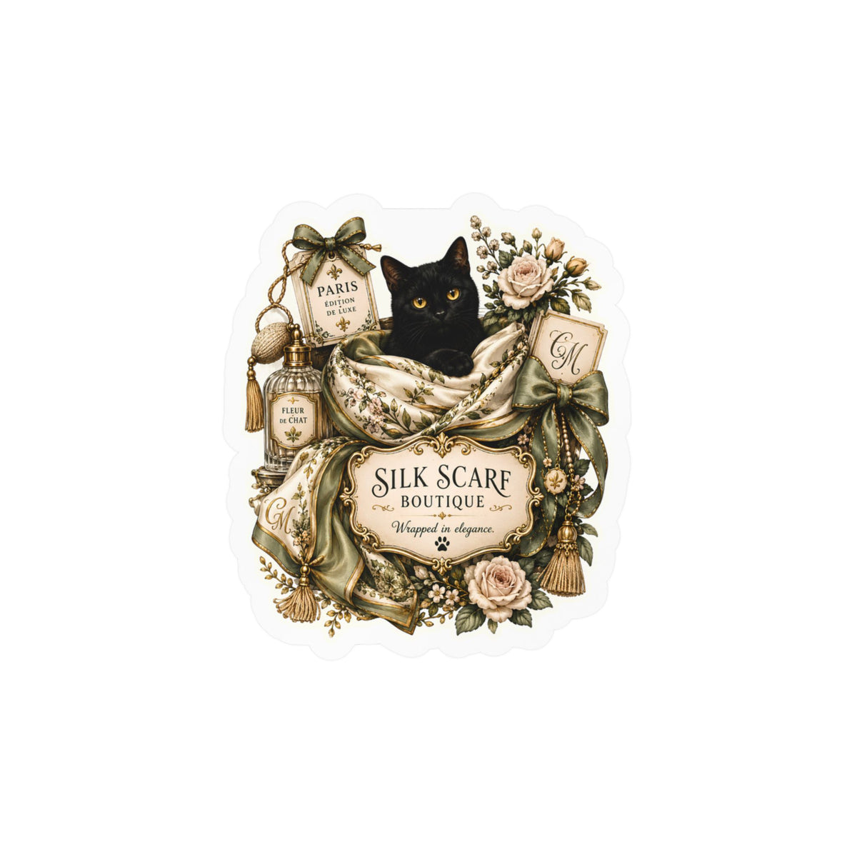 The Silk Scarf Boutique | Cat Mom Collection Sticker