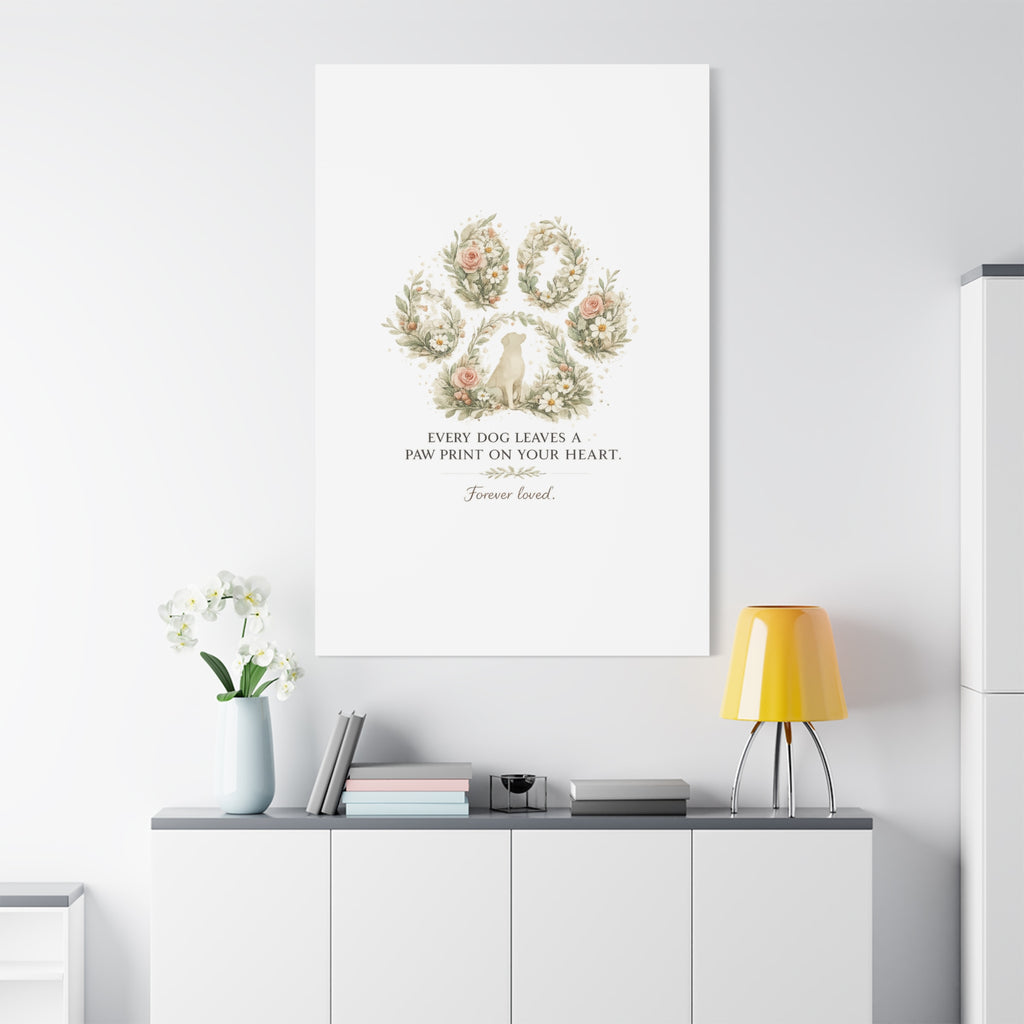 Every Dog Leaves a Paw Print | Matte Canvas, Stretched, 1.25"