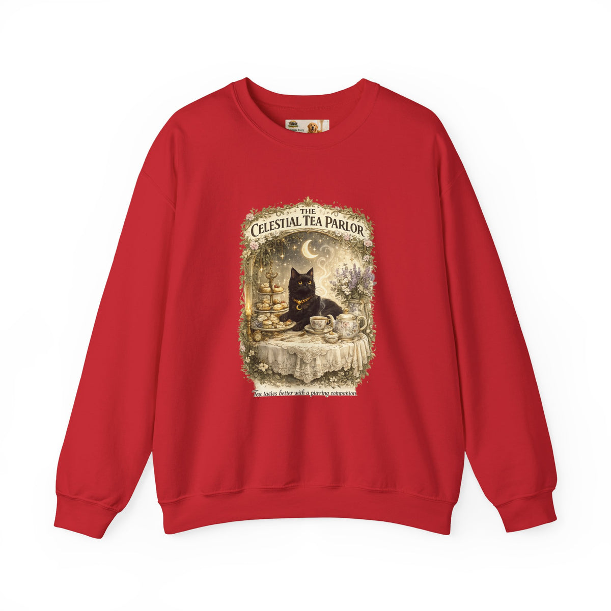 The Celestial Tea Parlor Black Cat Sweatshirt | Cat Mom Collection