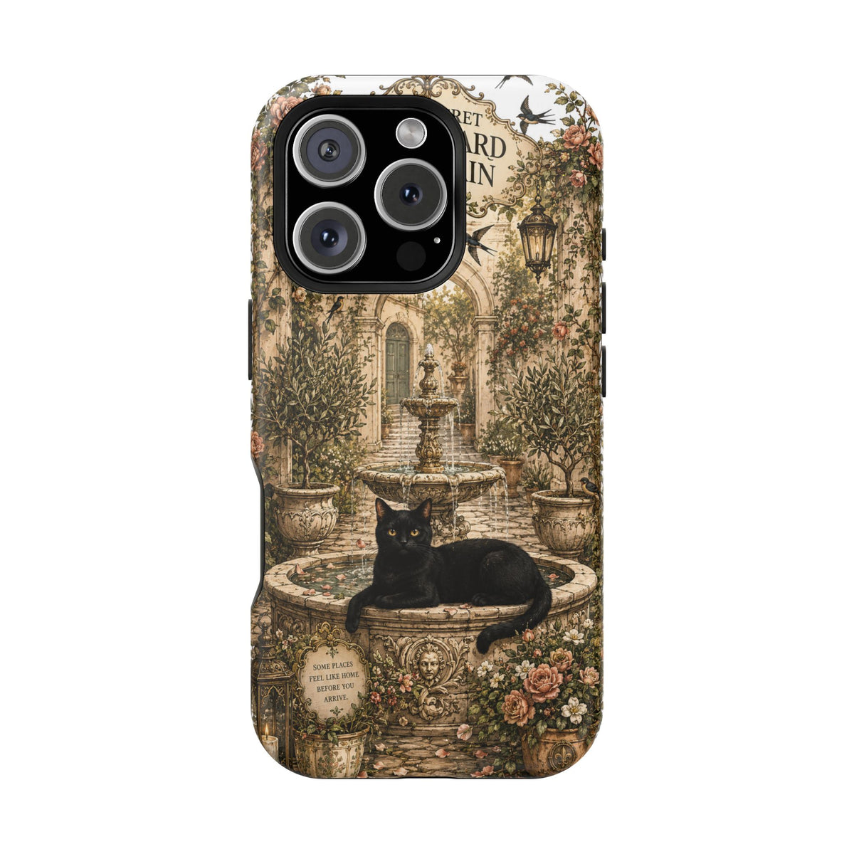 The Secret Courtyard Fountain | Cat Mom Collection Phone case