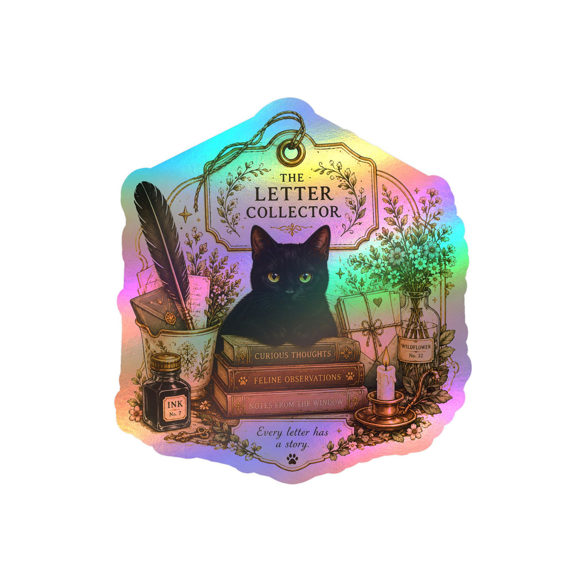 The Letter Collector | Cat Mom Collection Sticker