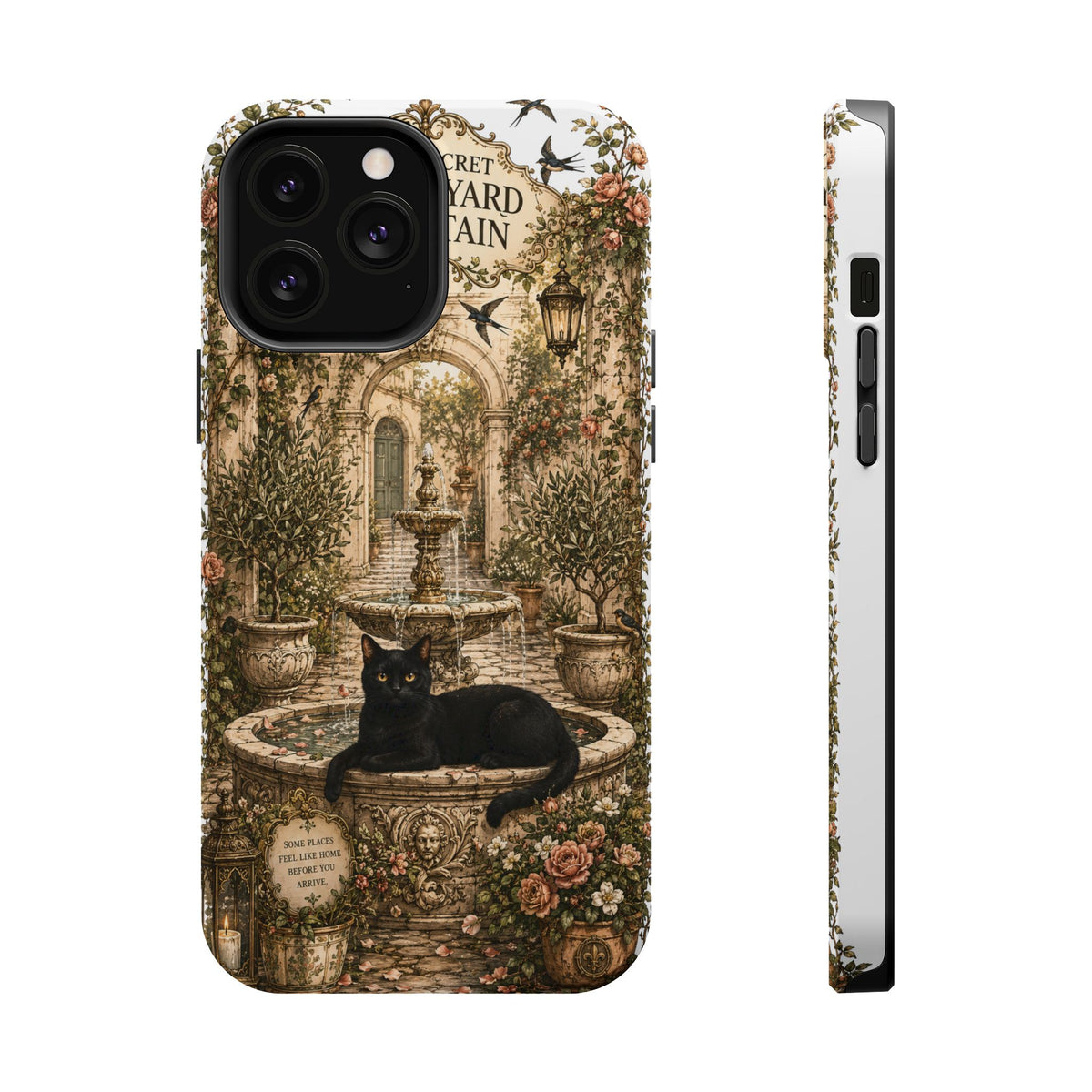 The Secret Courtyard Fountain | Cat Mom Collection Phone case