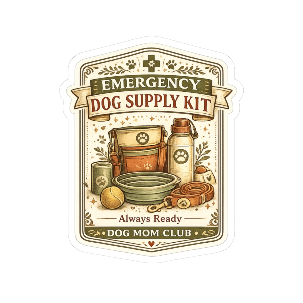 Emergency Dog Supply Kit | Kiss-Cut Stickers