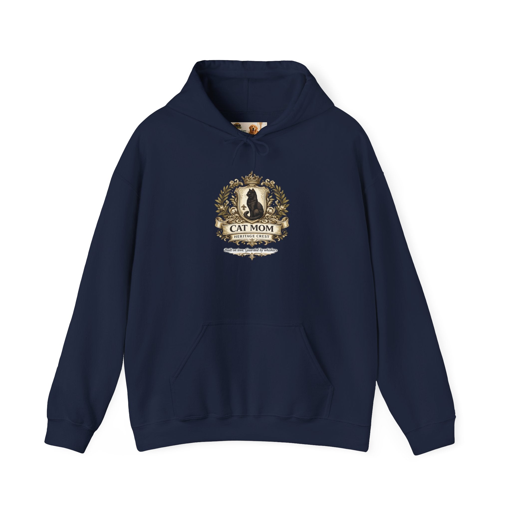Cat Mom Heritage Crest | Gildan Heavy Blend™ Hoodie (18500)