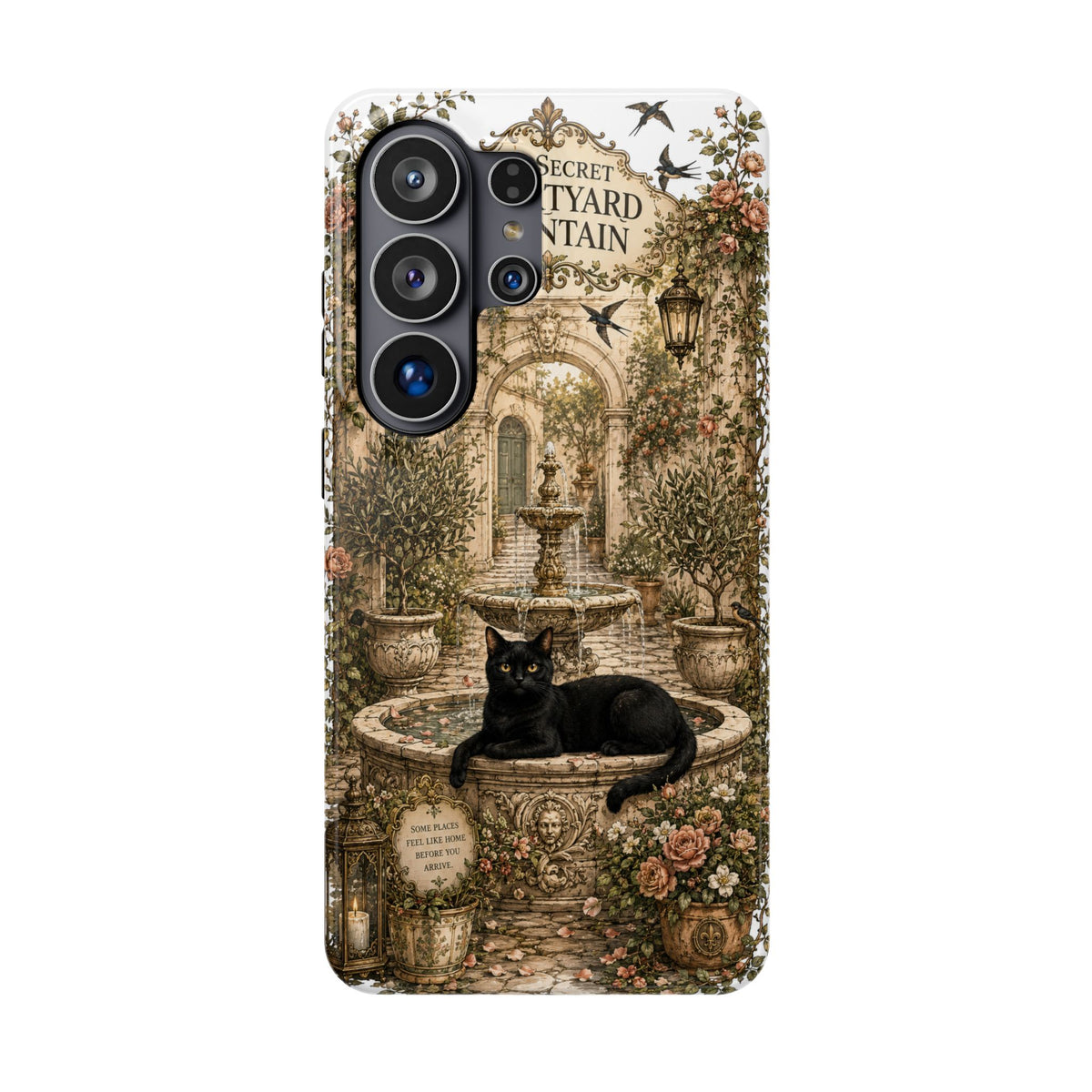 The Secret Courtyard Fountain | Cat Mom Collection Phone case