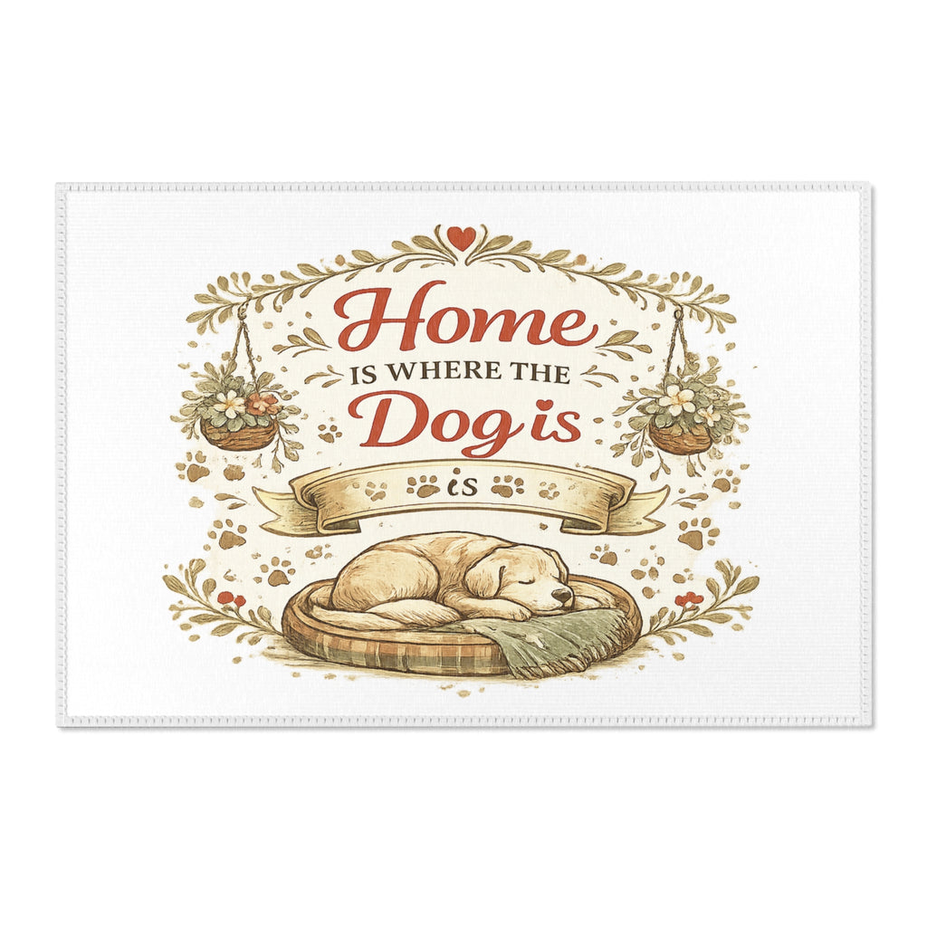 Home where my Dog is | Area Rugs