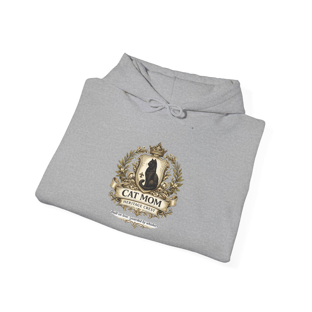 Cat Mom Heritage Crest | Gildan Heavy Blend™ Hoodie (18500)