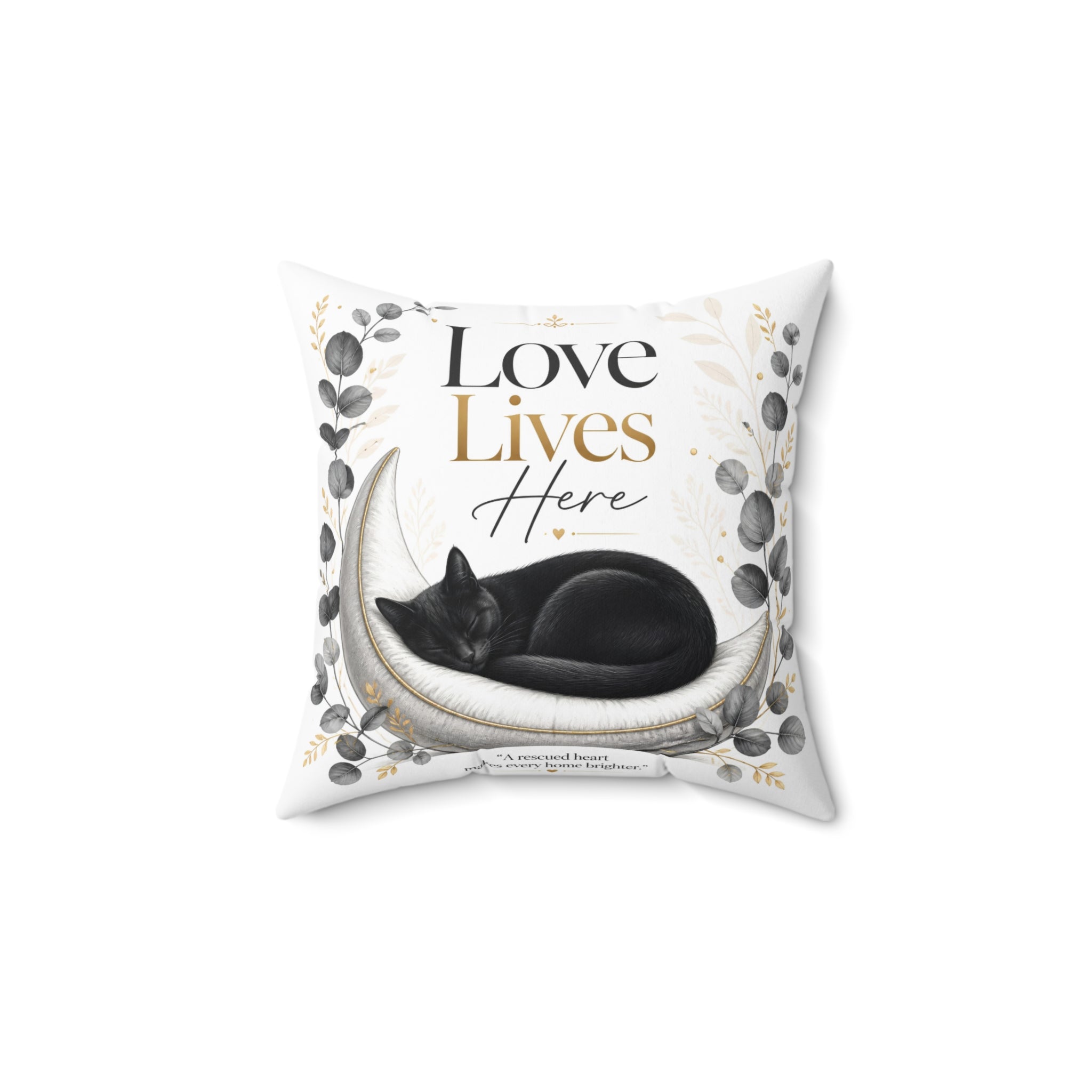 LOVE LIVES HERE | Spun Polyester Square Pillow