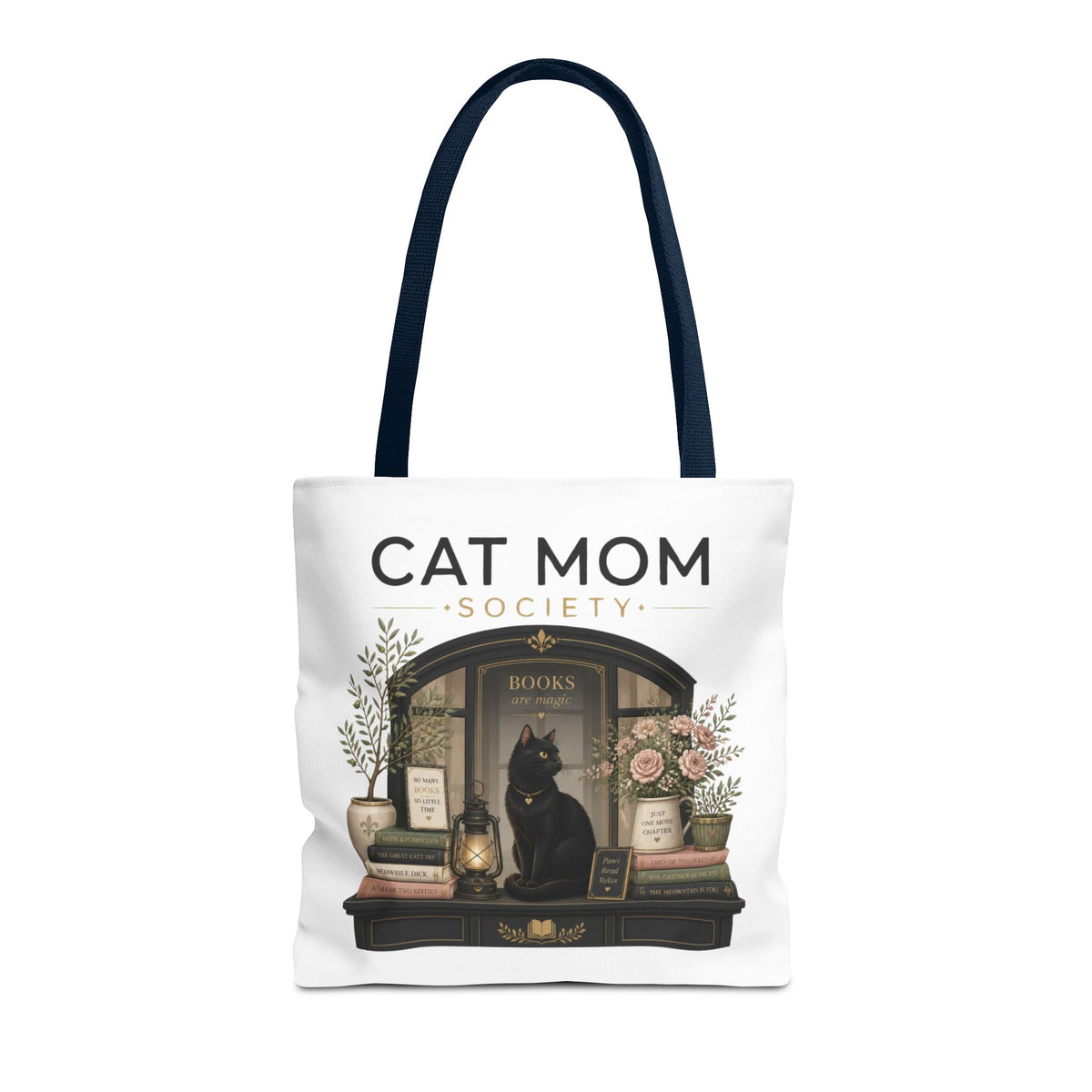 The Sunlit Bookshop Window | Cat Mom Collection Totebag