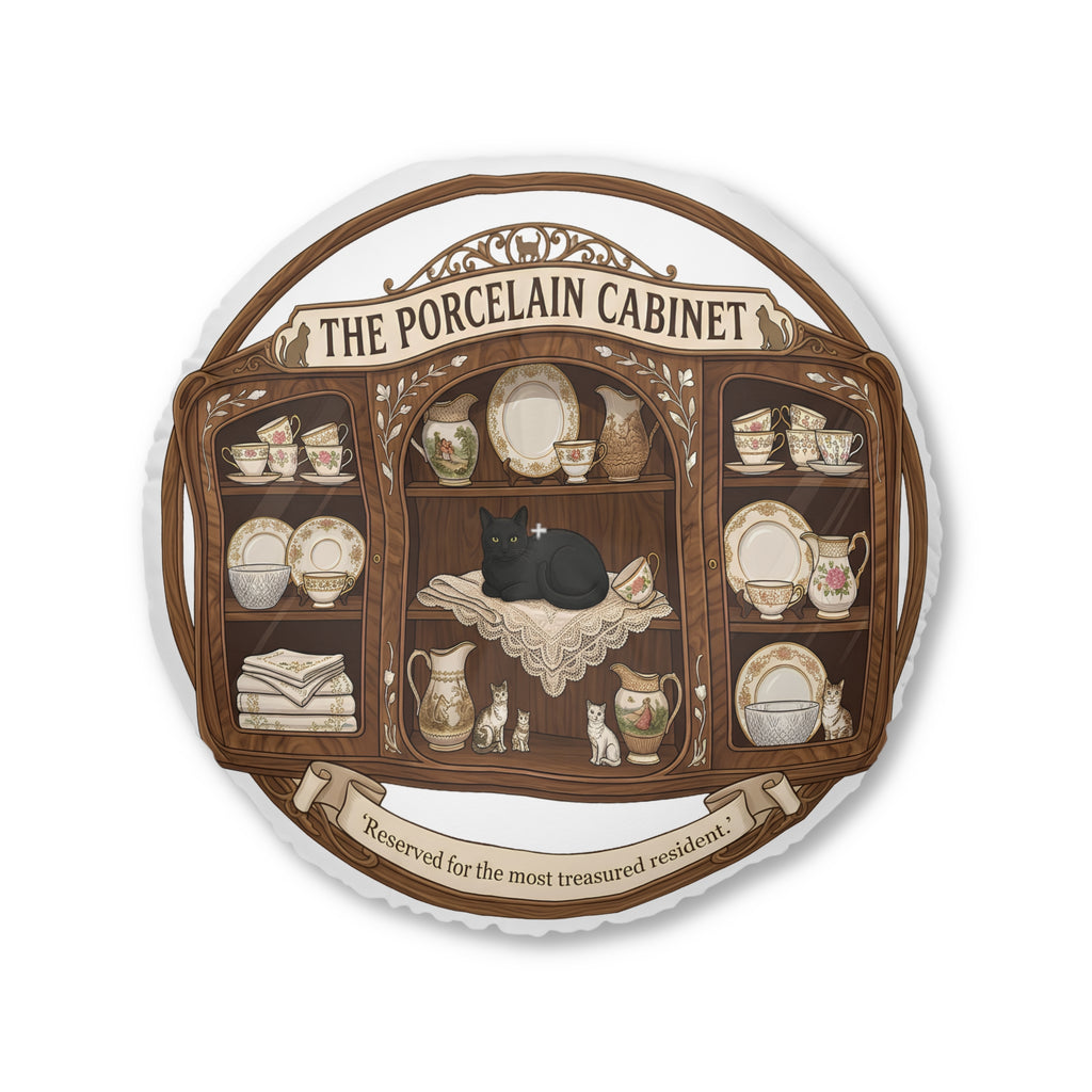 The Porcelain Cabinet | Cat Mom Collection Pillow