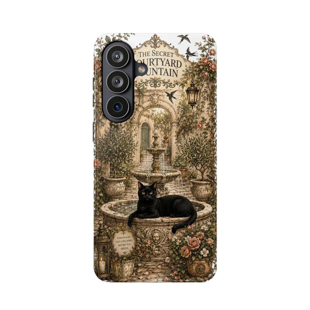 The Secret Courtyard Fountain | Cat Mom Collection Phone case