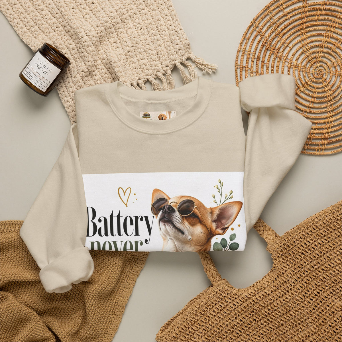 Battery never low | Fun Collection Sweatshirt