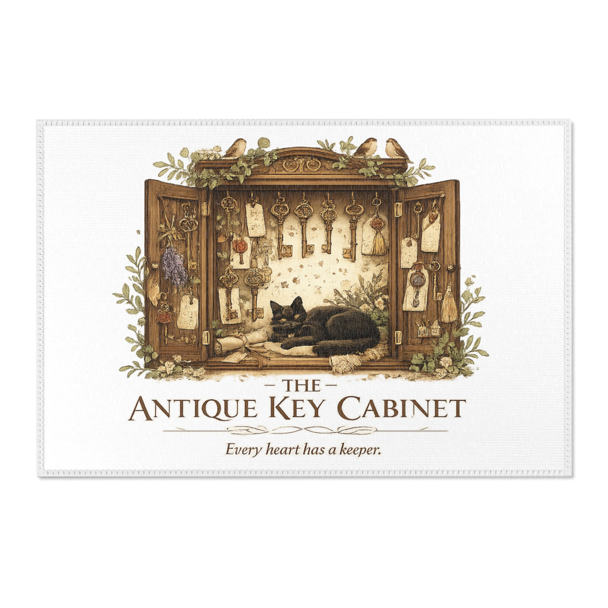 The Antique Key Cabinet | Cat Mom Area Rugs