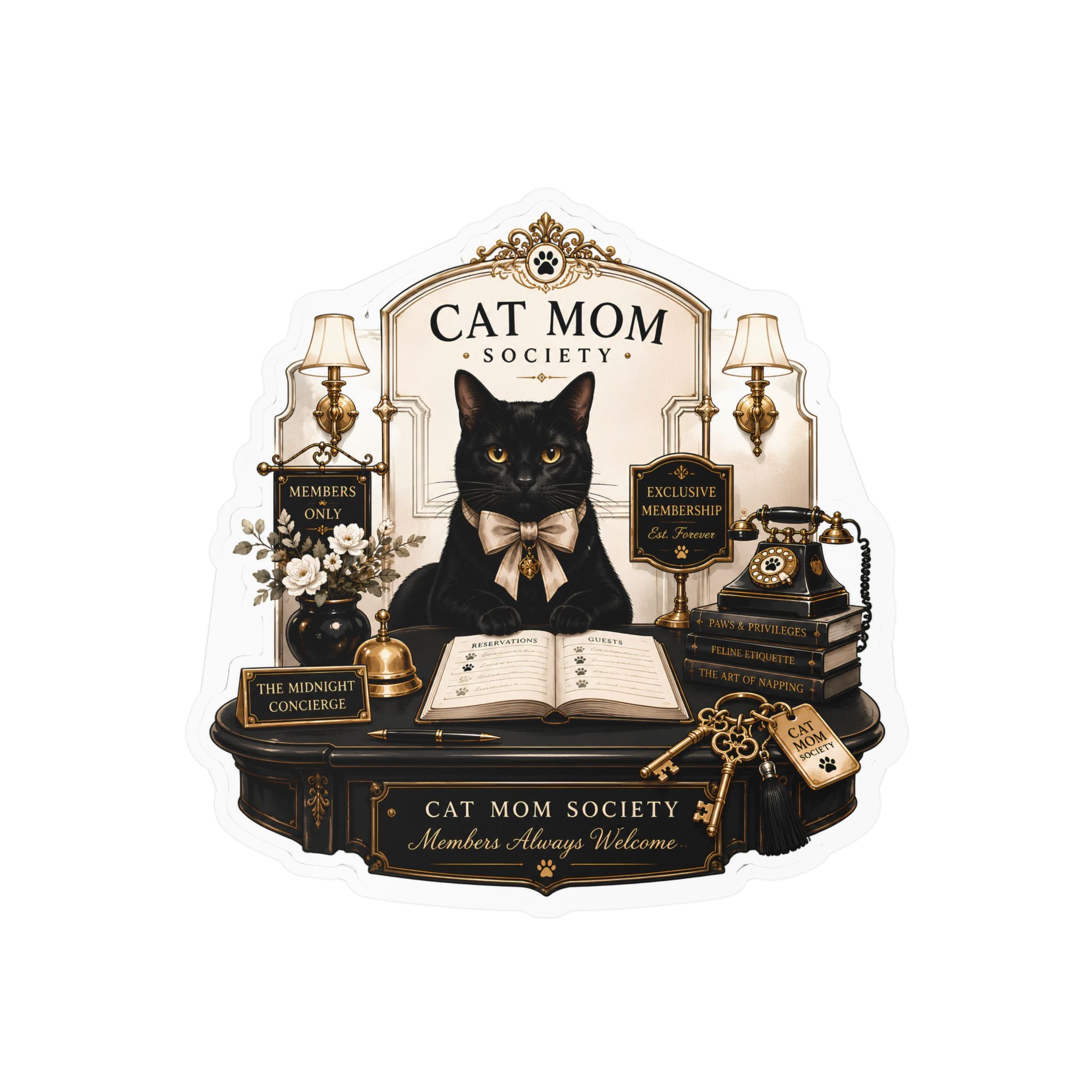 The Midnight Concierge | Kiss-Cut Vinyl Decals Sticker