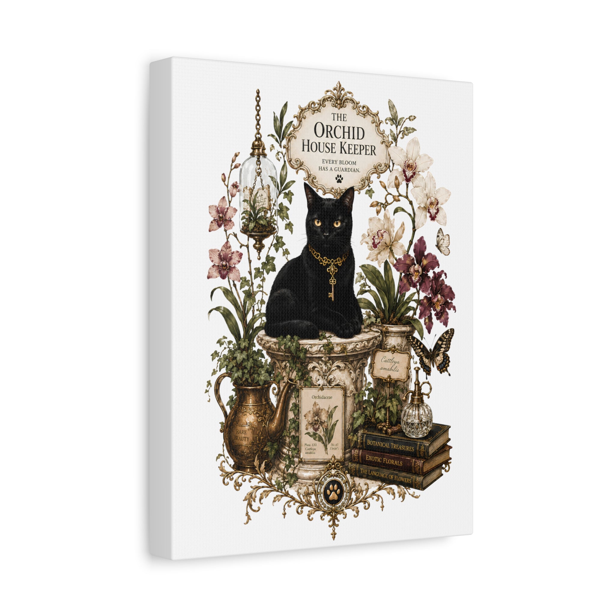 THE ORCHID HOUSE KEEPER | Matte Canvas, Stretched