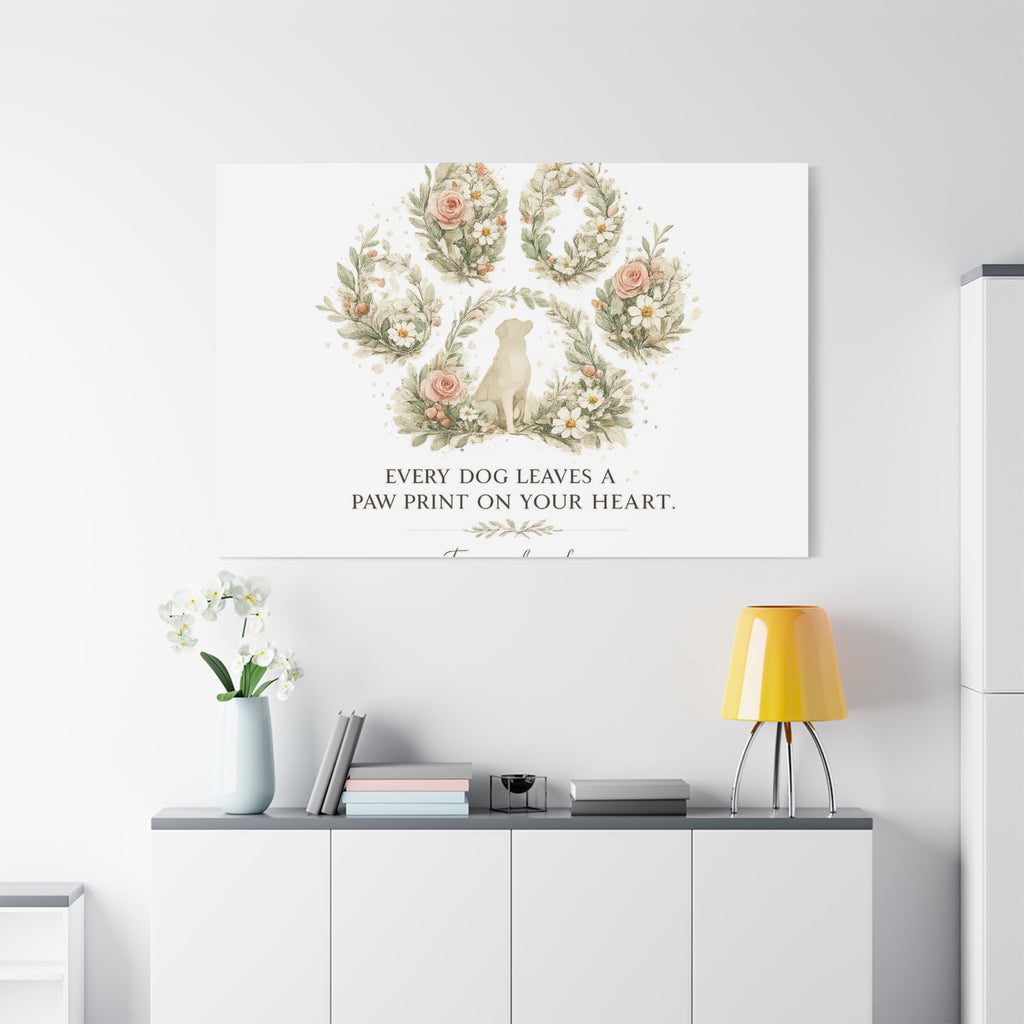 Every Dog Leaves a Paw Print | Matte Canvas, Stretched, 1.25"