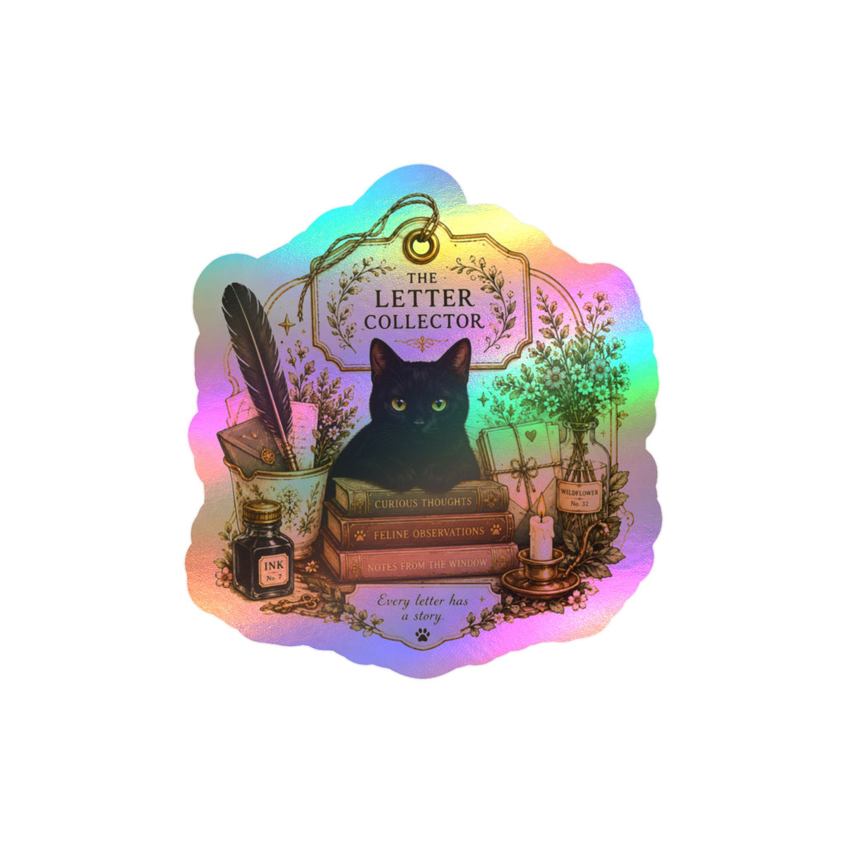 The Letter Collector | Cat Mom Collection Sticker