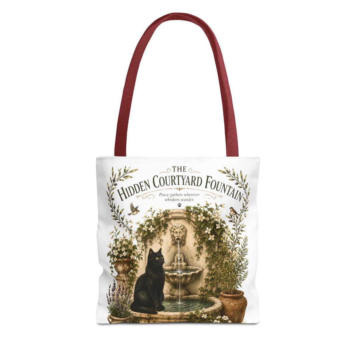 The Hidden Courtyard Fountain | Cat Mom Collection Totebag