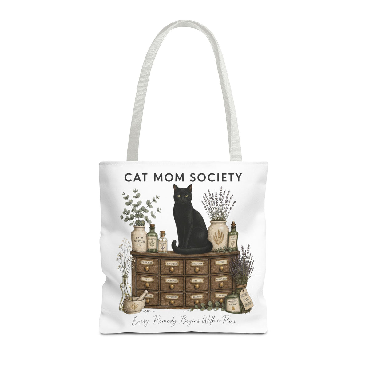 The Apothecary's Little Shadow | Cat Mom Collection Totebag
