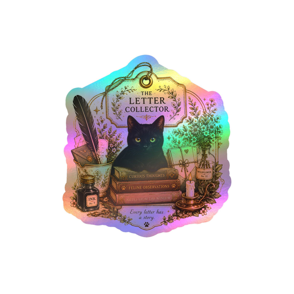 The Letter Collector | Cat Mom Collection Sticker