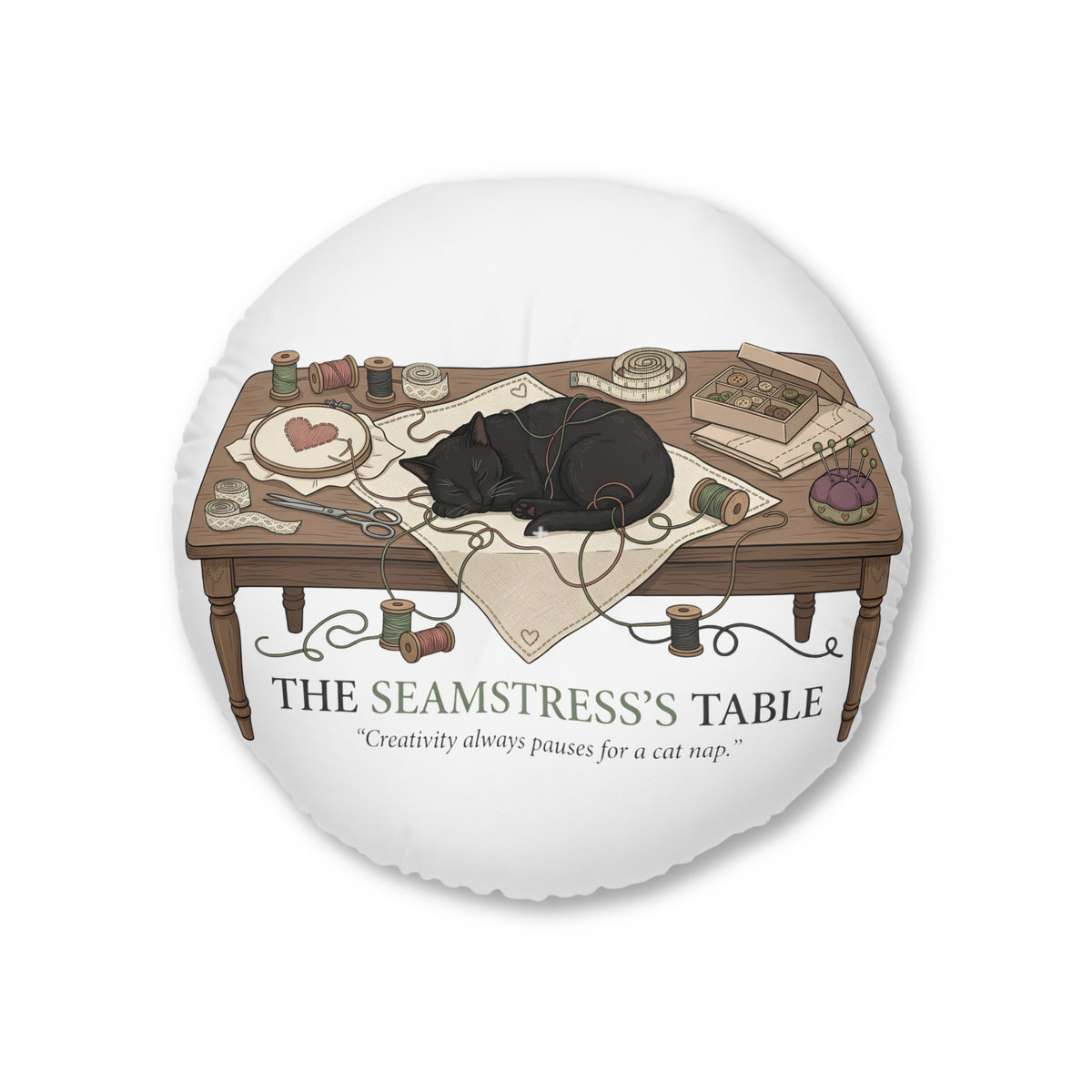 The Seamstress's Table | Cat Mom Collection Pillow