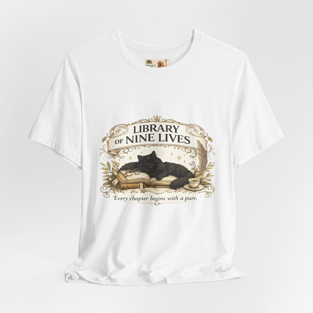 Library of Nine Lives | Bella+Canvas 3001 Unisex Jersey T-Shirt