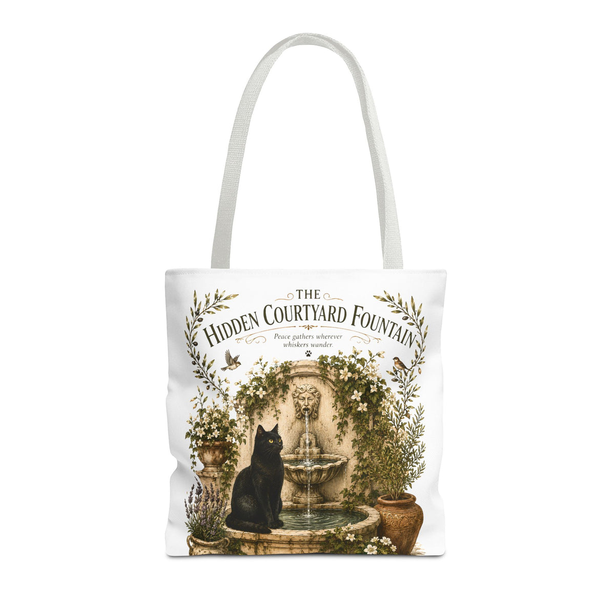 The Hidden Courtyard Fountain | Cat Mom Collection Totebag