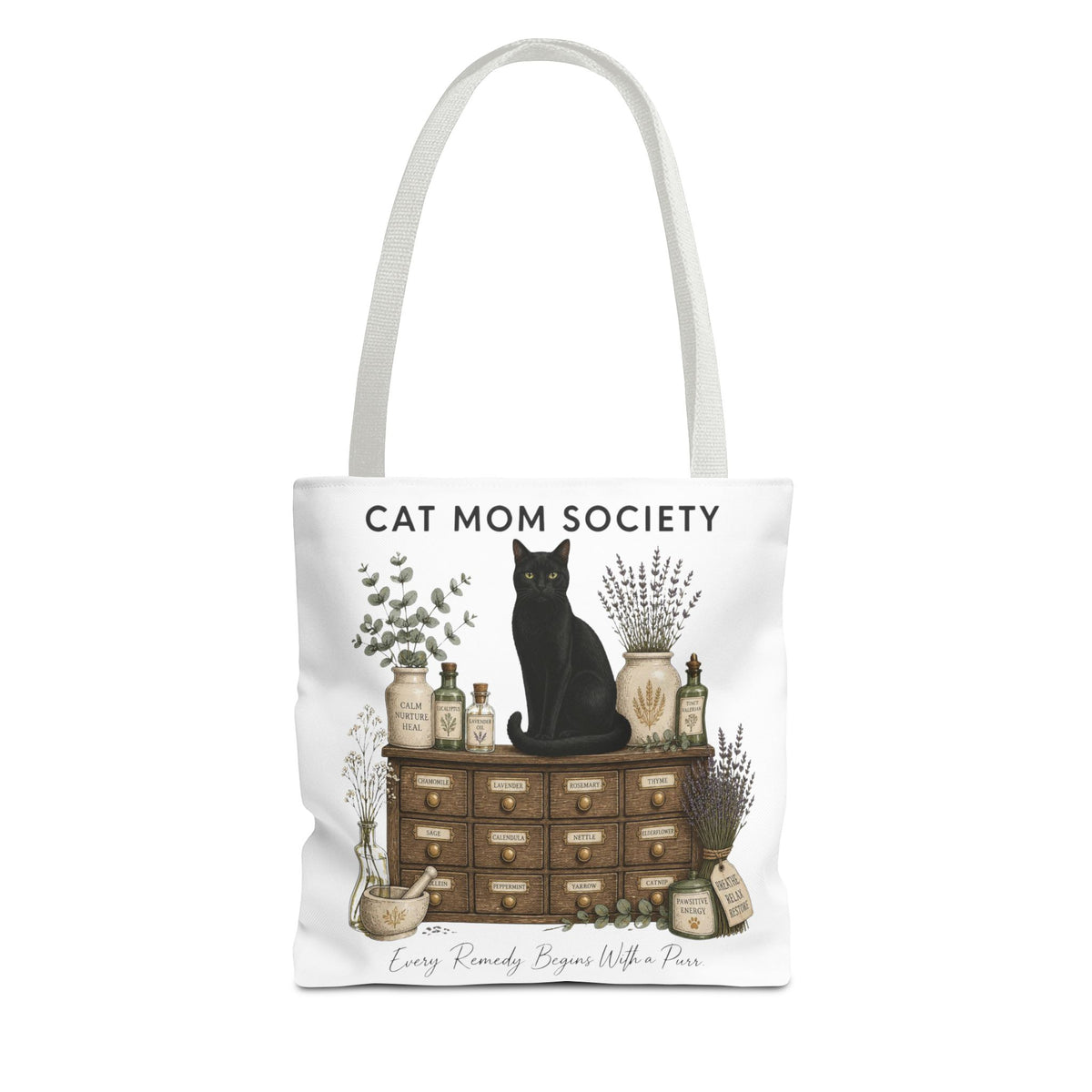 The Apothecary's Little Shadow | Cat Mom Collection Totebag