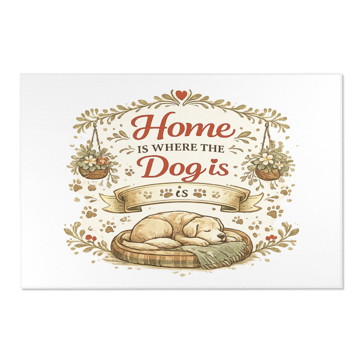 Home where my Dog is | Dog Area Rugs