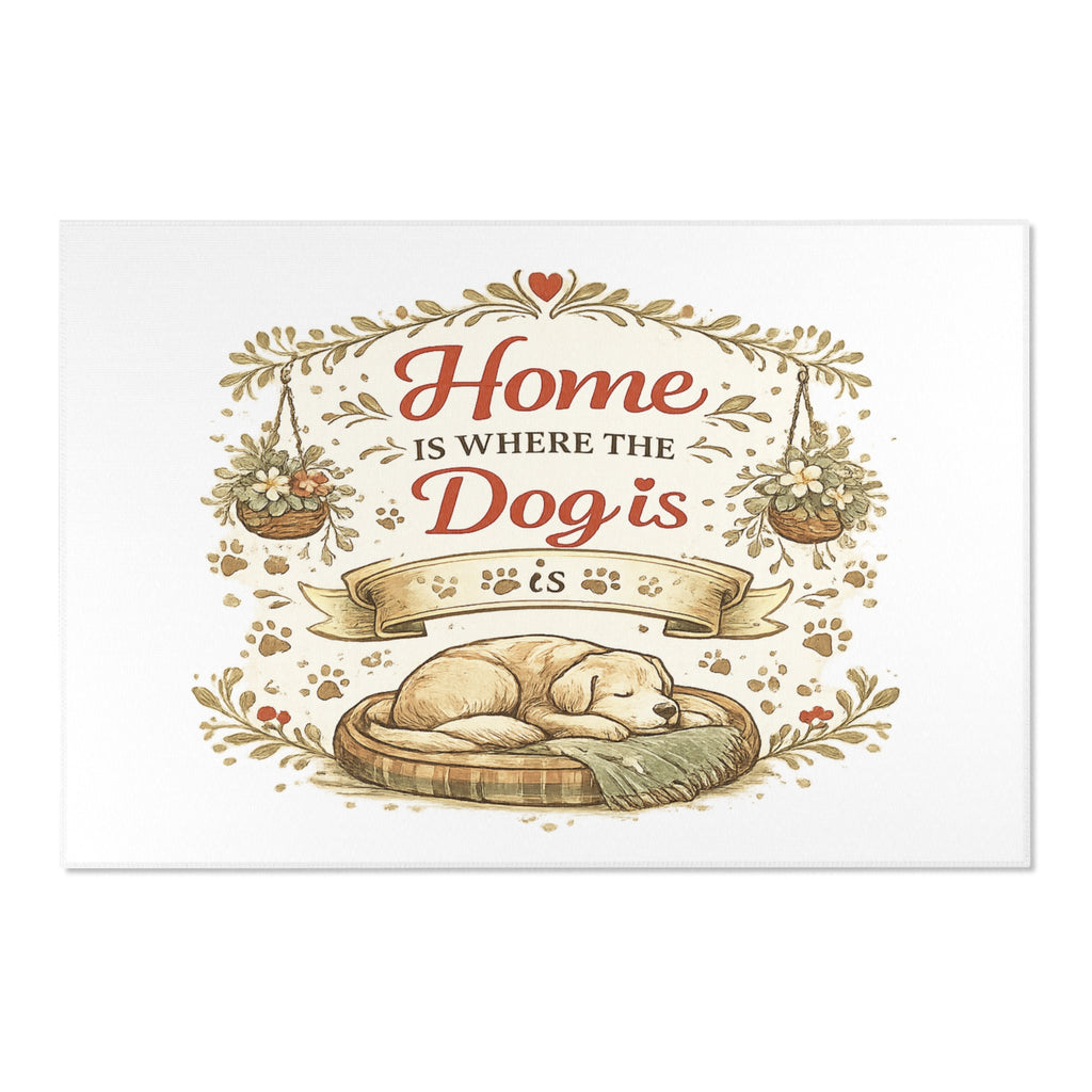 Home where my Dog is | Area Rugs