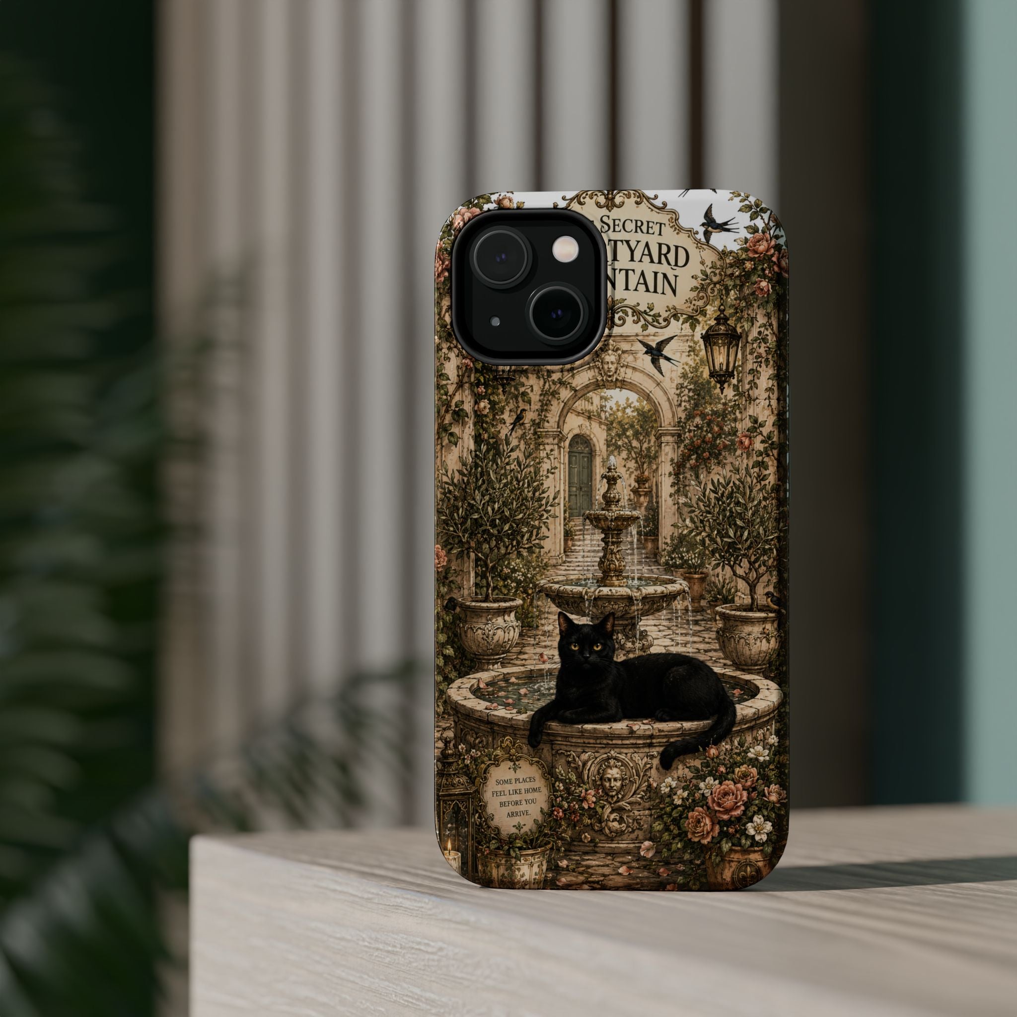 THE SECRET COURTYARD FOUNTAIN | Phone case