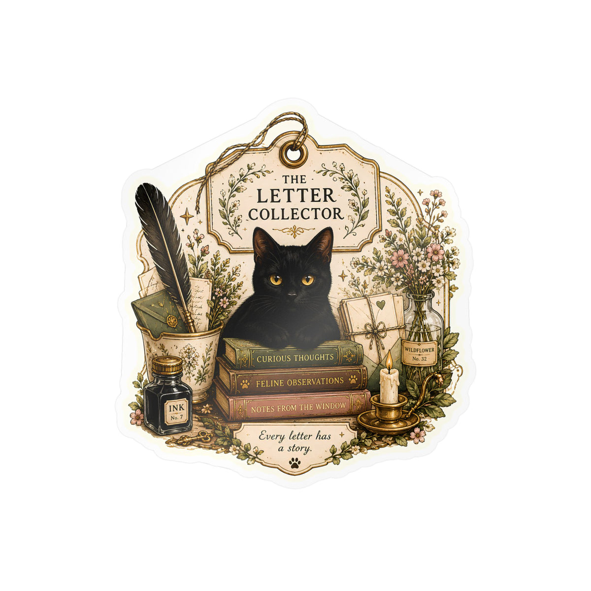 The Letter Collector | Cat Mom Collection Sticker