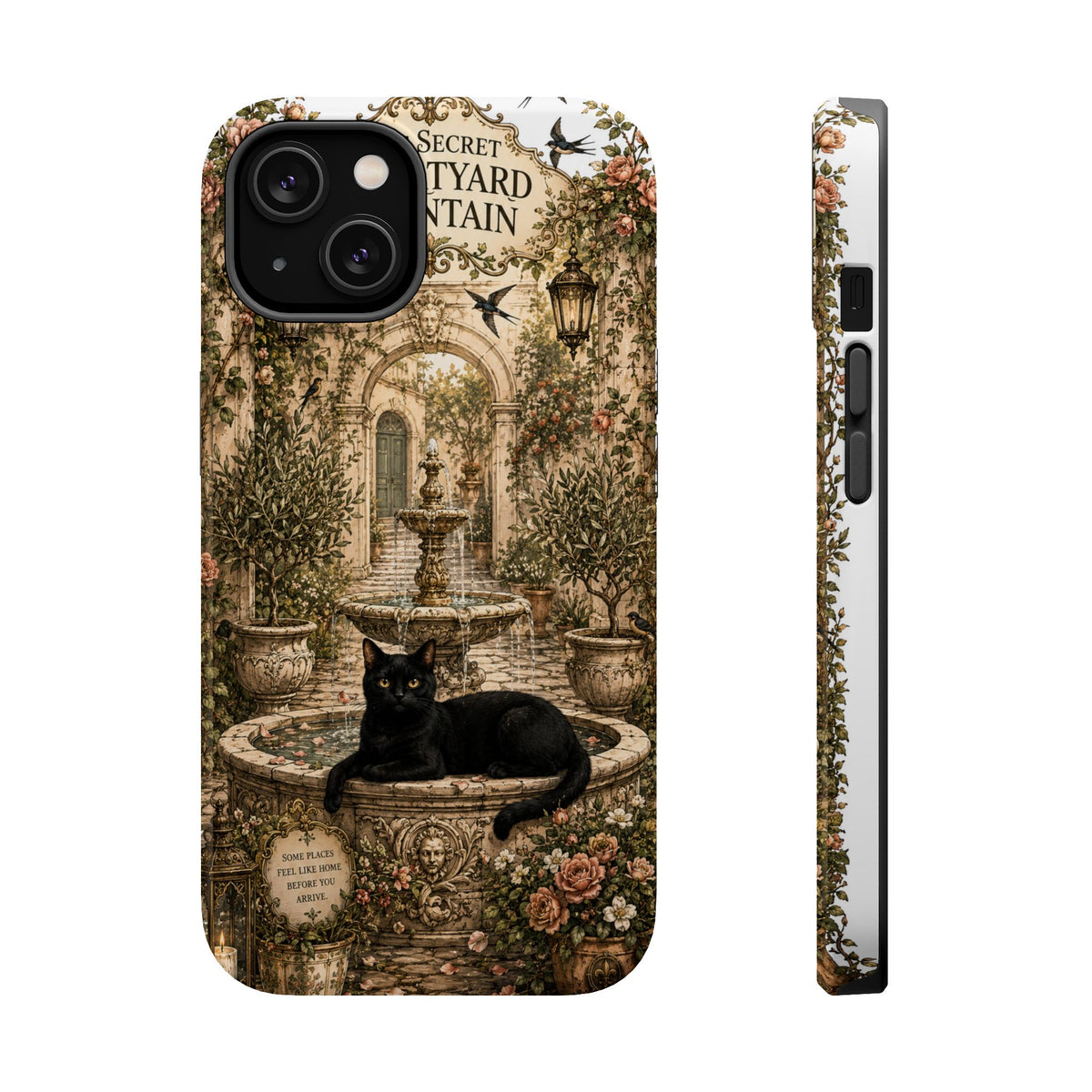 The Secret Courtyard Fountain | Cat Mom Collection Phone case