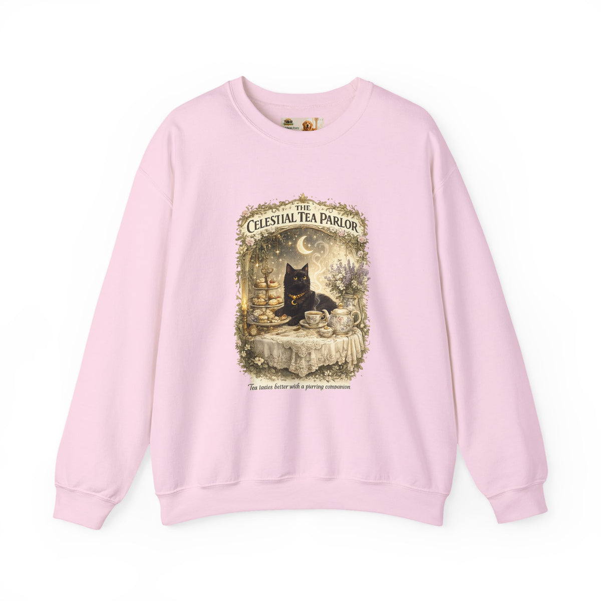 The Celestial Tea Parlor Black Cat Sweatshirt | Cat Mom Collection