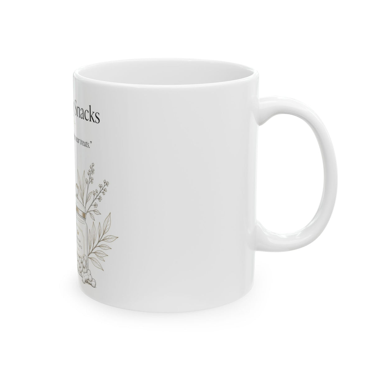 The Powered by Snacks Frenchie Ceramic Mug - Fun Collection
